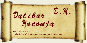 Dalibor Moconja vizit kartica